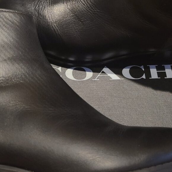 BRAND NEW COACH Dany leather ANKLE BOOTS black size 8 - Picture 5 of 9
